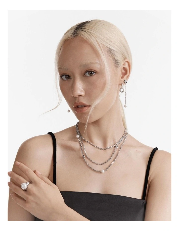 Enliven Pearl Drop Earrings in Gold image 5