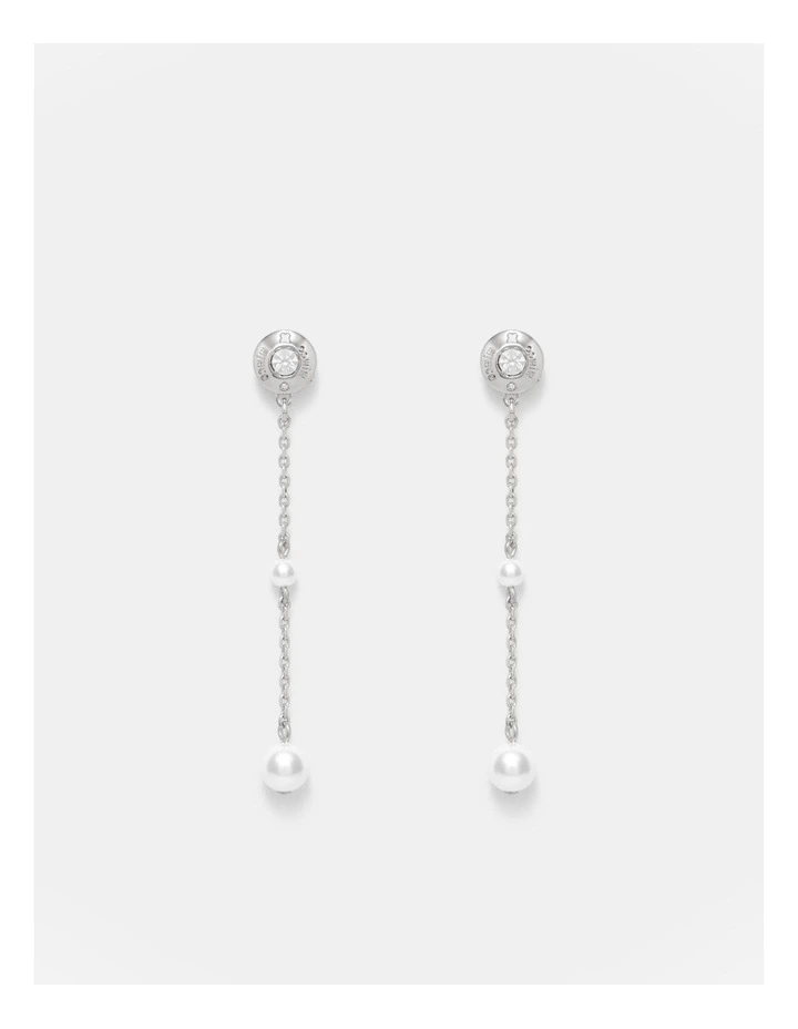 Enliven Pearl Drop Earrings in Silver image 1