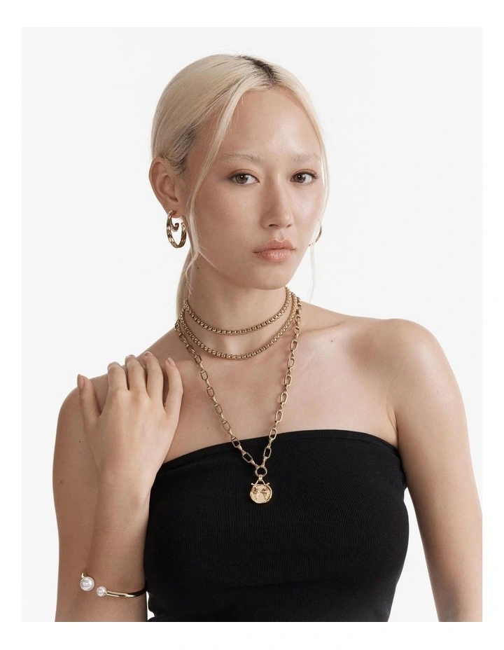 Arabesque Multi Row Necklace in Ballet image 6