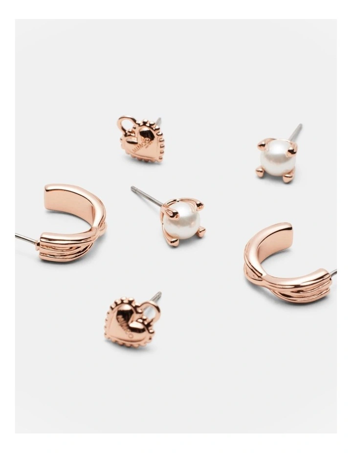 En Pointe Earrings Set in Rose Gold image 3