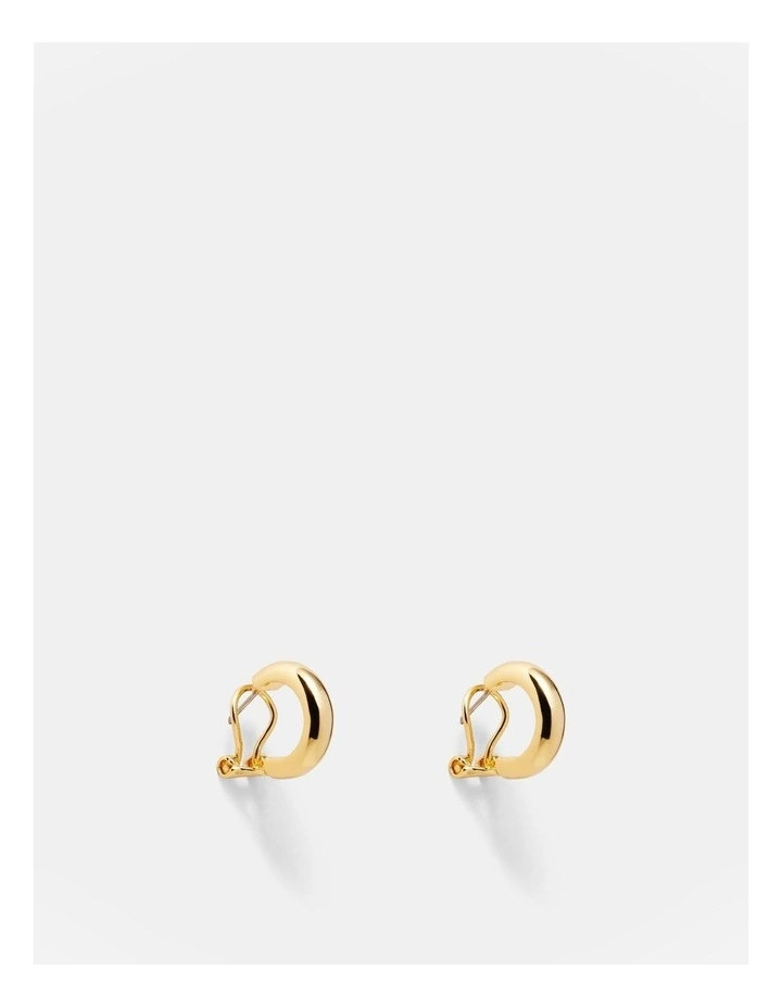 En Pointe Pearl Hoop Earrings in Gold image 5