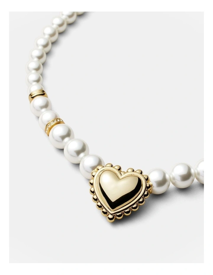 En Pointe Heart Necklace in Gold image 3