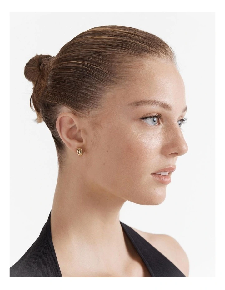 What A Treasure Stud Earrings in Gold image 2