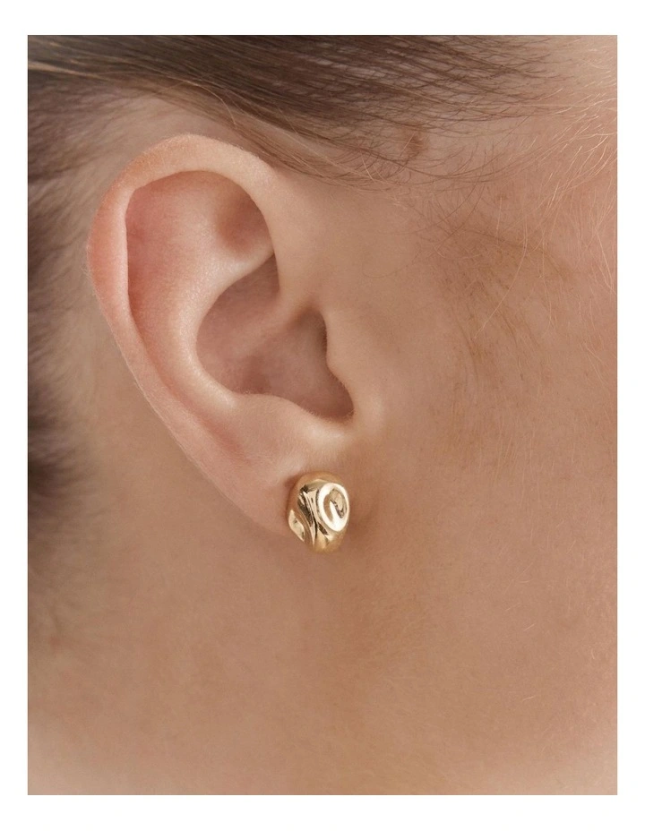 What A Treasure Stud Earrings in Gold image 4