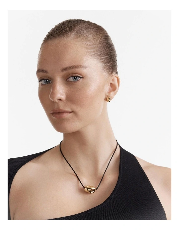 What A Treasure Cord Pendant Necklace in Gold image 2