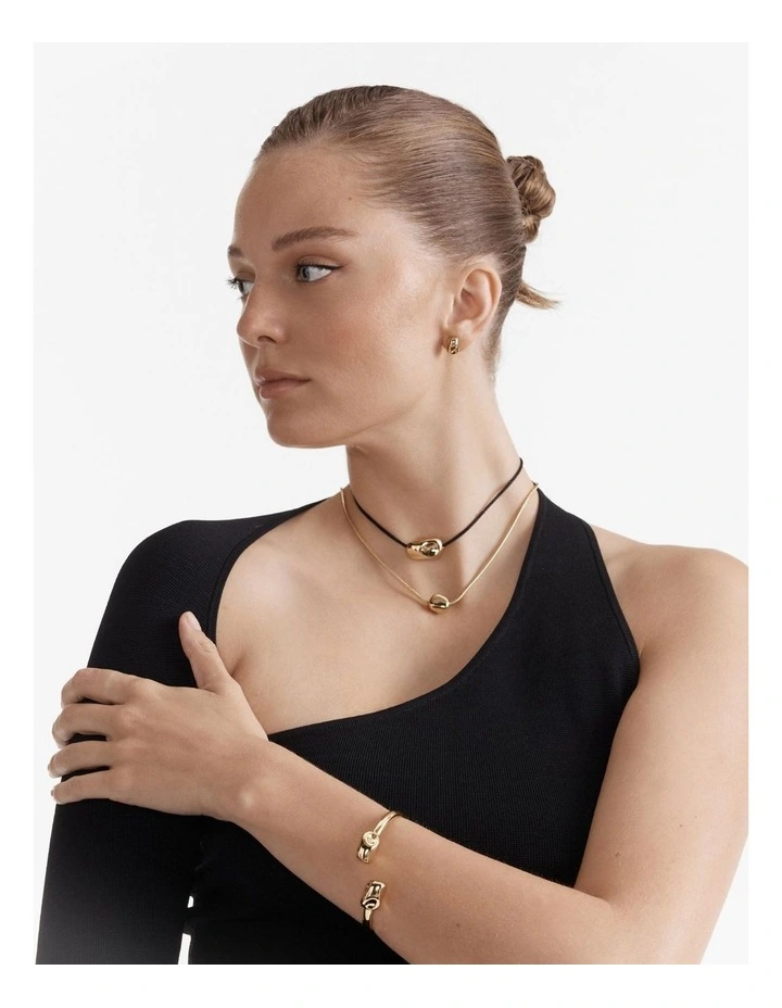 What A Treasure Cord Pendant Necklace in Gold image 4