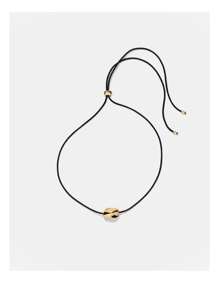 What A Treasure Cord Pendant Necklace in Gold image 5