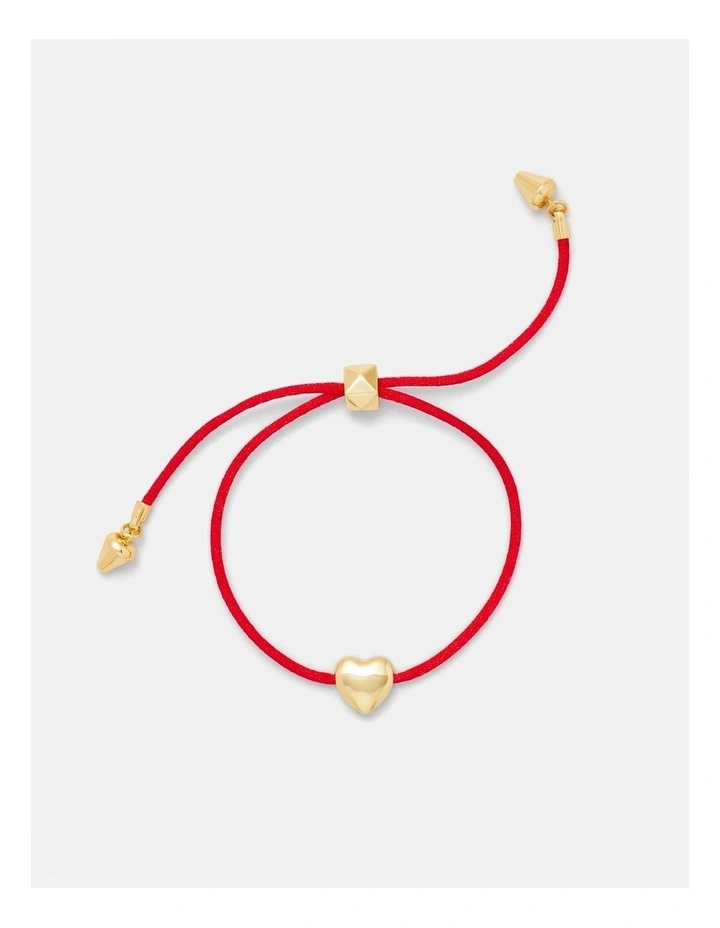Atomic Heart Cord Bracelet in Claret image 1