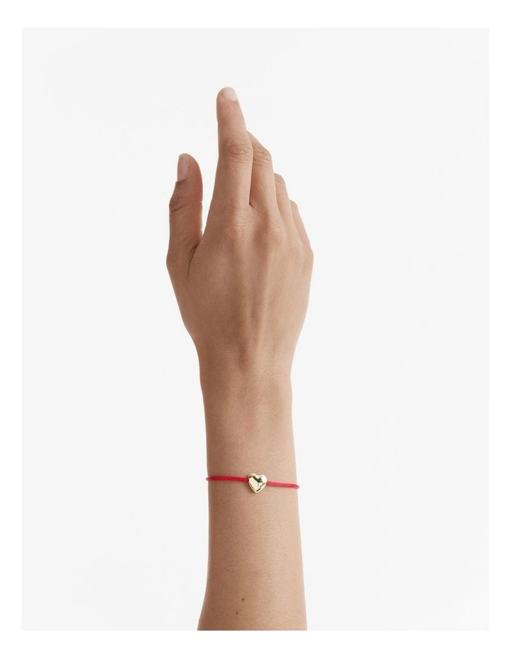Atomic Heart Cord Bracelet in Claret image 2