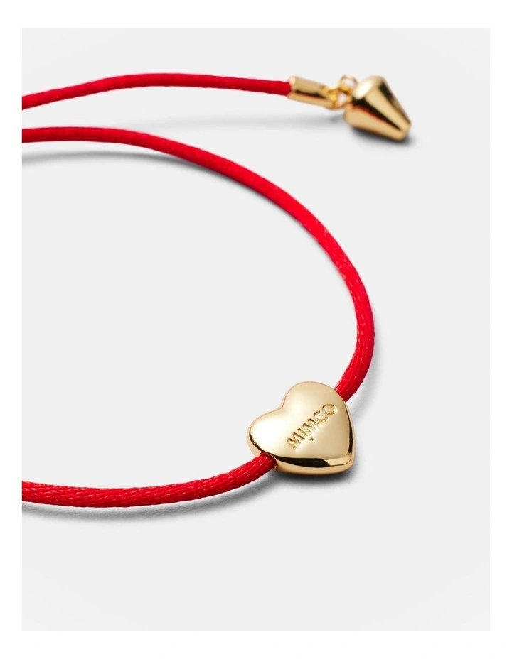 Atomic Heart Cord Bracelet in Claret image 3