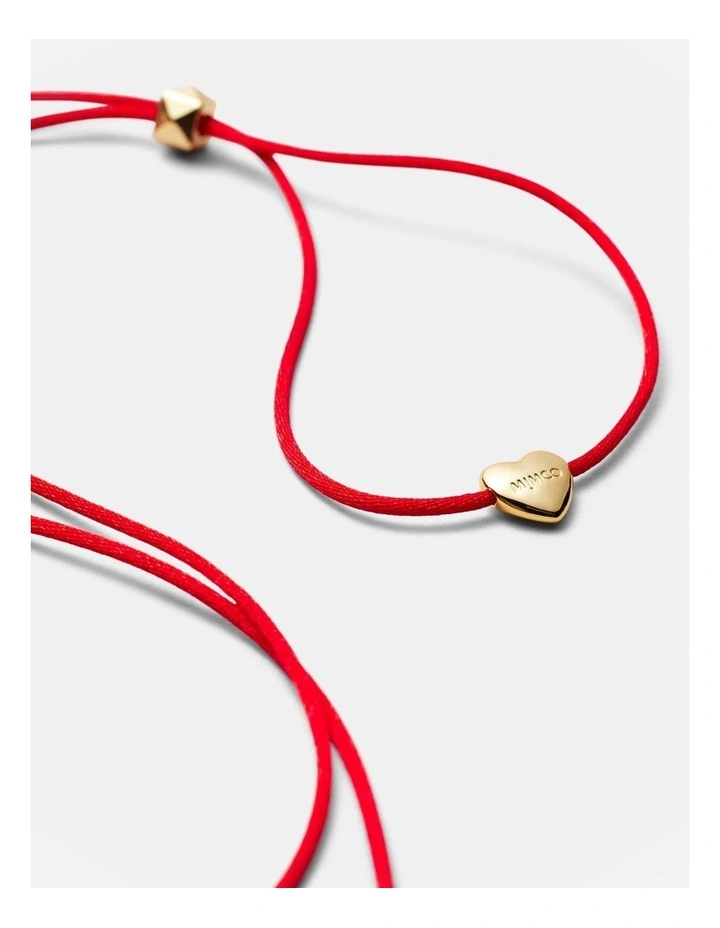 Atomic Heart Cord Necklace in Claret image 3