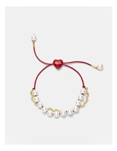 Heart Beat Bracelet in Claret