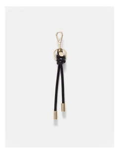 The Knot Keyring in Black Light Gold