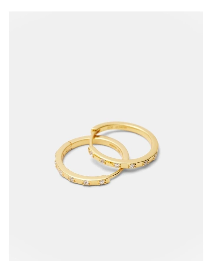 Vela Large Huggie Hoop Earrings in Gold image 3