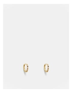 Vela Huggie Hoop Earrings in Gold