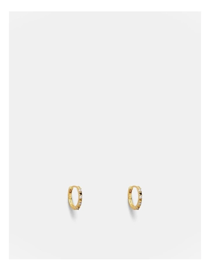 Vela Huggie Hoop Earrings in Gold image 1