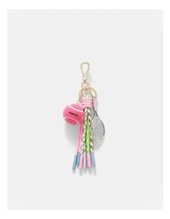 Racquet Bag Charm in Pink Multi