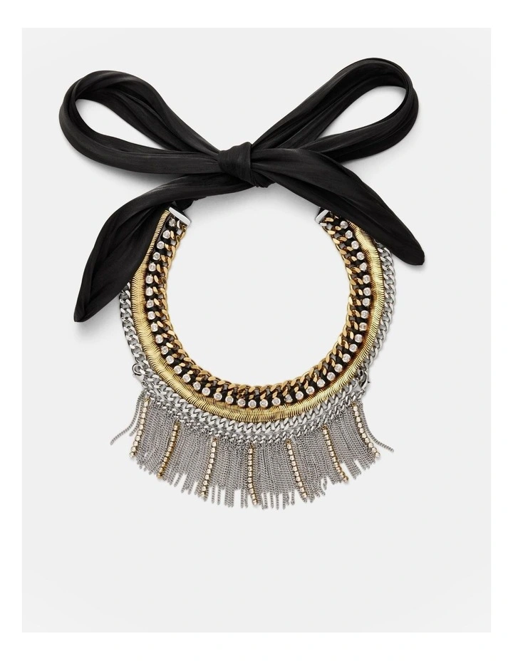 Pirouette Statement Necklace in Black image 1