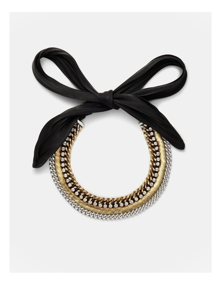 Pirouette Statement Necklace in Black image 5