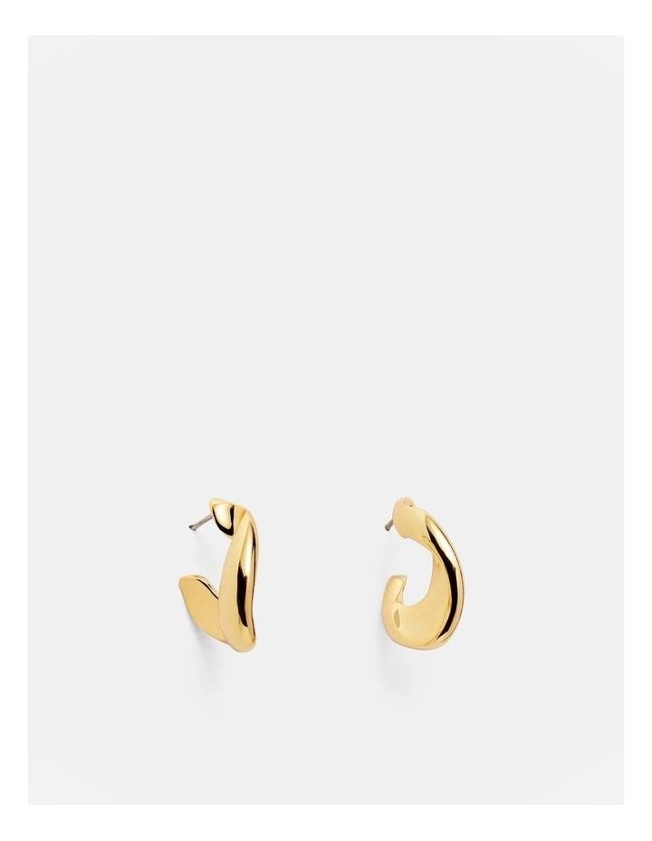 Link Up Hoop Earrings in Gold image 1