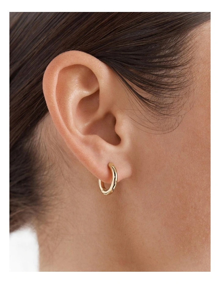 Devoted Hoop Earrings in Pearl image 4