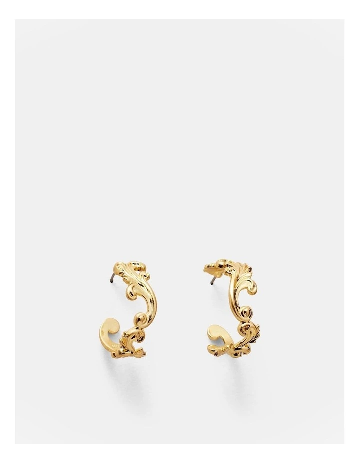 At The Ball Hoop Earrings in Gold image 1