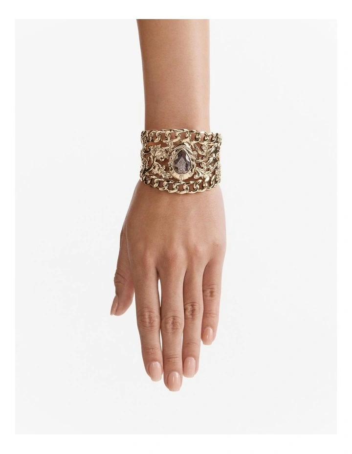At The Ball Cuff Bracelet in Gold Silver image 2