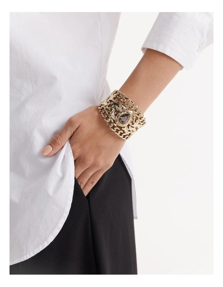 At The Ball Cuff Bracelet in Gold Silver image 4