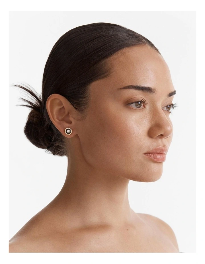 Charmed Stud Earrings in Black image 2