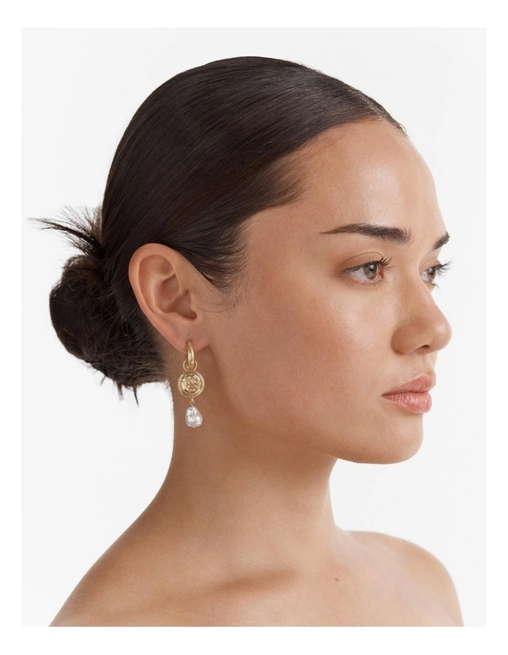At The Ball Drop Earrings in Gold image 2