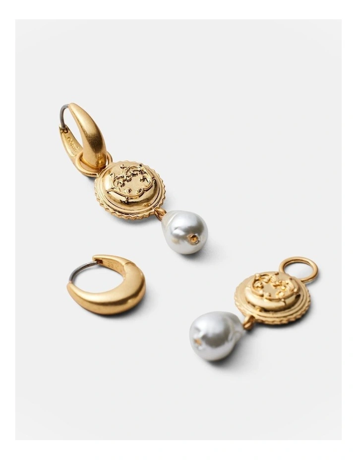 At The Ball Drop Earrings in Gold image 3