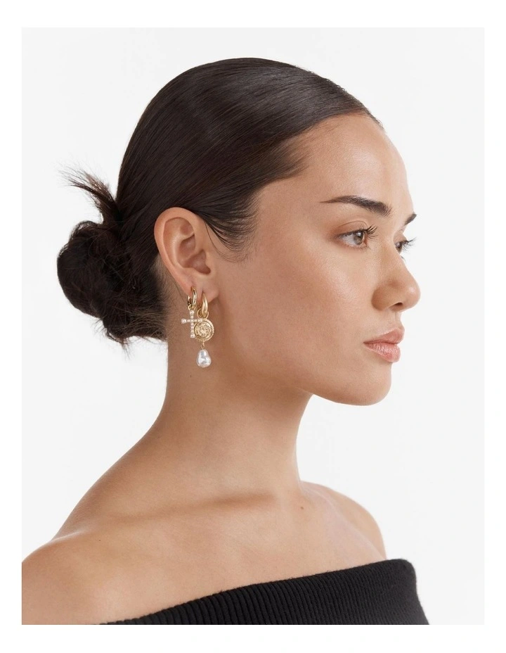 At The Ball Drop Earrings in Gold image 6