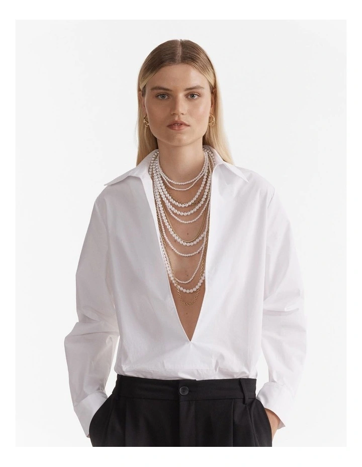 Nocturnal Pearl Necklace in Pearl image 2