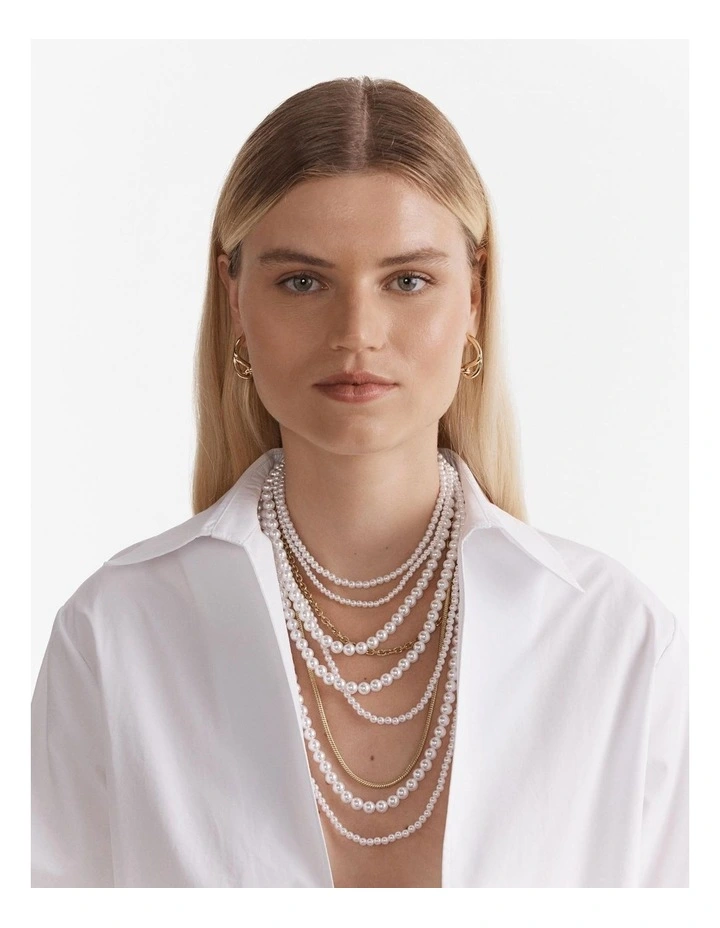 Nocturnal Pearl Necklace in Pearl image 4