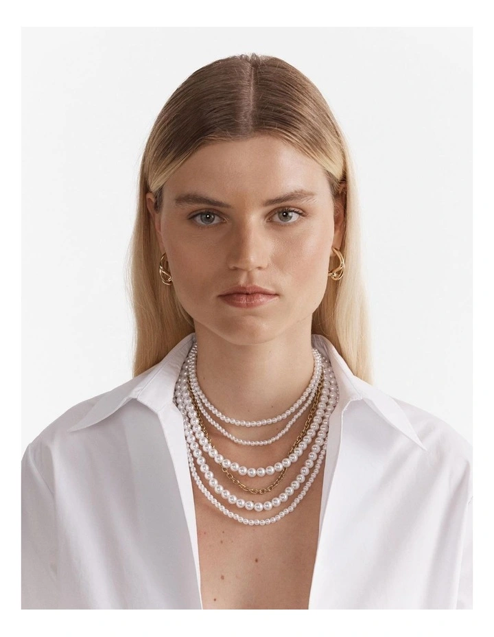 Nocturnal Pearl Necklace in Pearl image 6