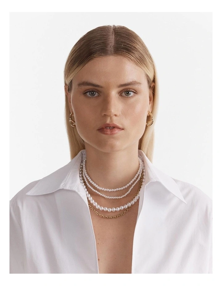 Nocturnal Pearl Necklace in Pearl image 7