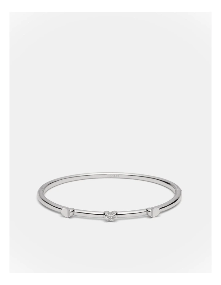 Heart To Heart Bangle in Silver image 1