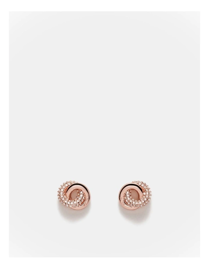 Resonance Stud Earrings in Rose Gold image 1