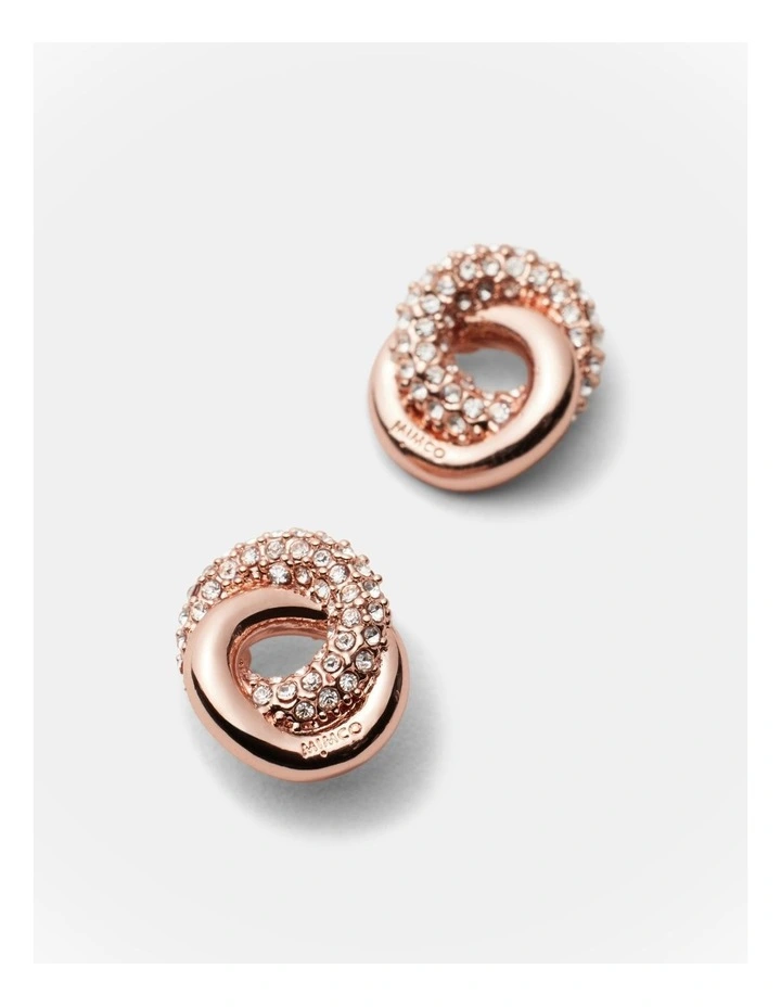 Resonance Stud Earrings in Rose Gold image 2