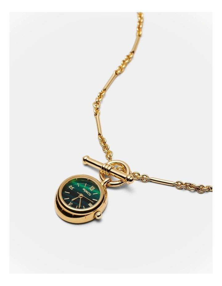 In Time Watch Necklace in Pine image 3