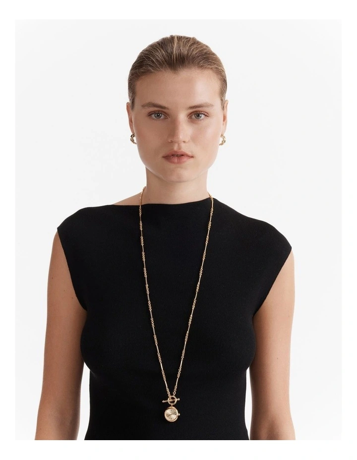 In Time Watch Necklace in Gold image 2