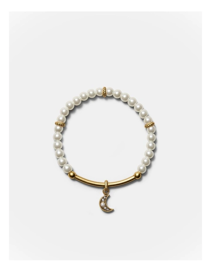 Emotional Pearl Bracelet in Gold image 1