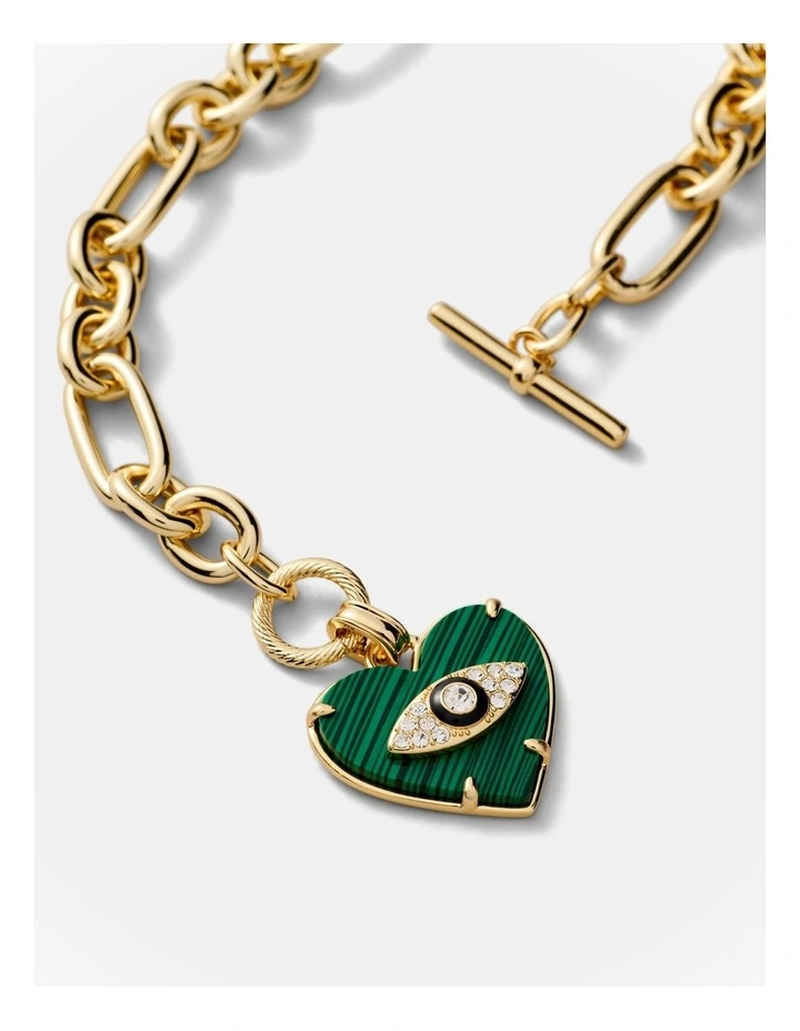 Emotional Heart Necklace in Malachite image 3