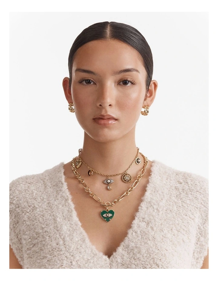 Emotional Heart Necklace in Malachite image 5