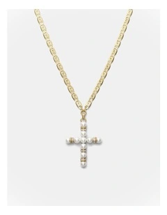 Emotional Cross Necklace in Black