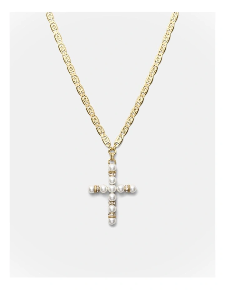 Emotional Cross Necklace in Black image 1