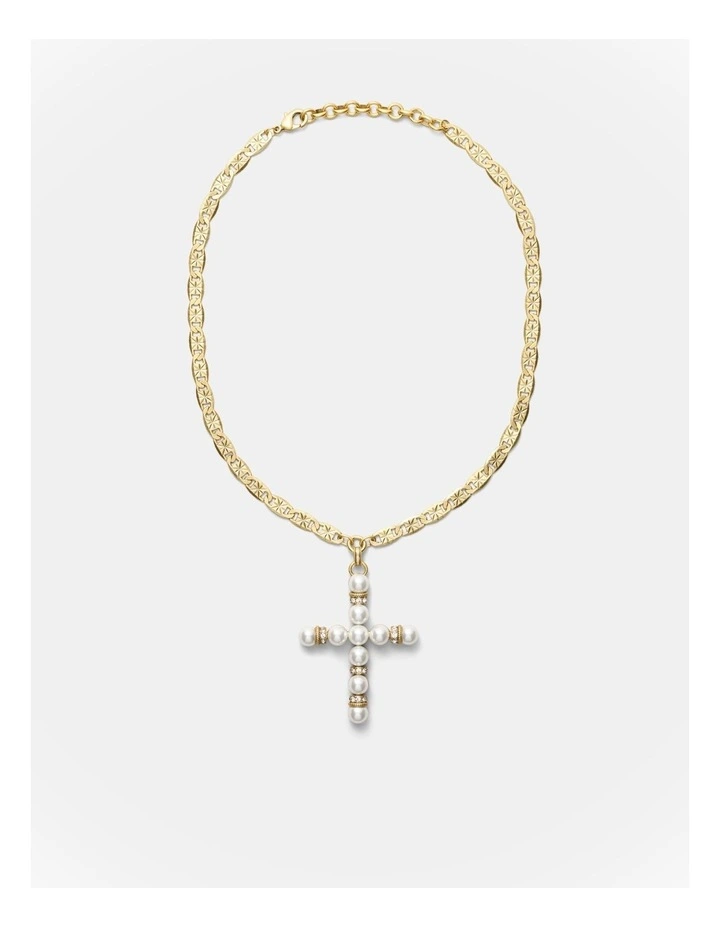 Emotional Cross Necklace in Black image 4