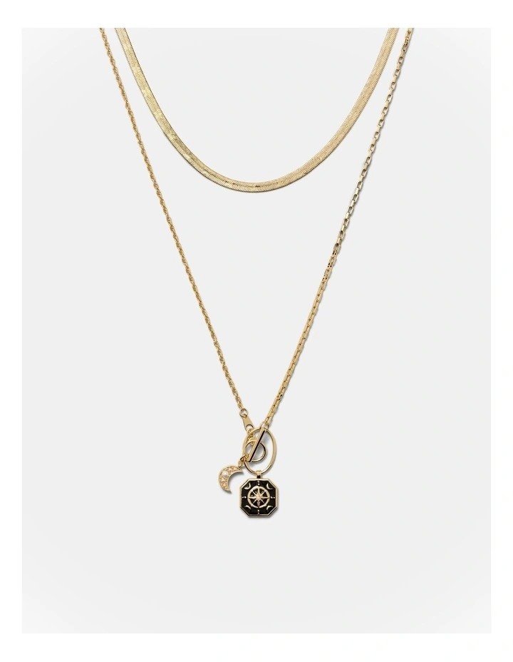 Emotional Duo Necklace in Gold image 1