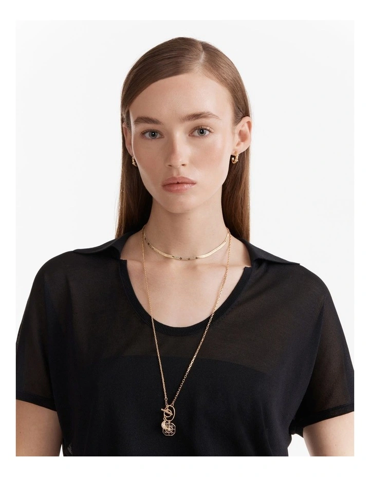 Emotional Duo Necklace in Gold image 2