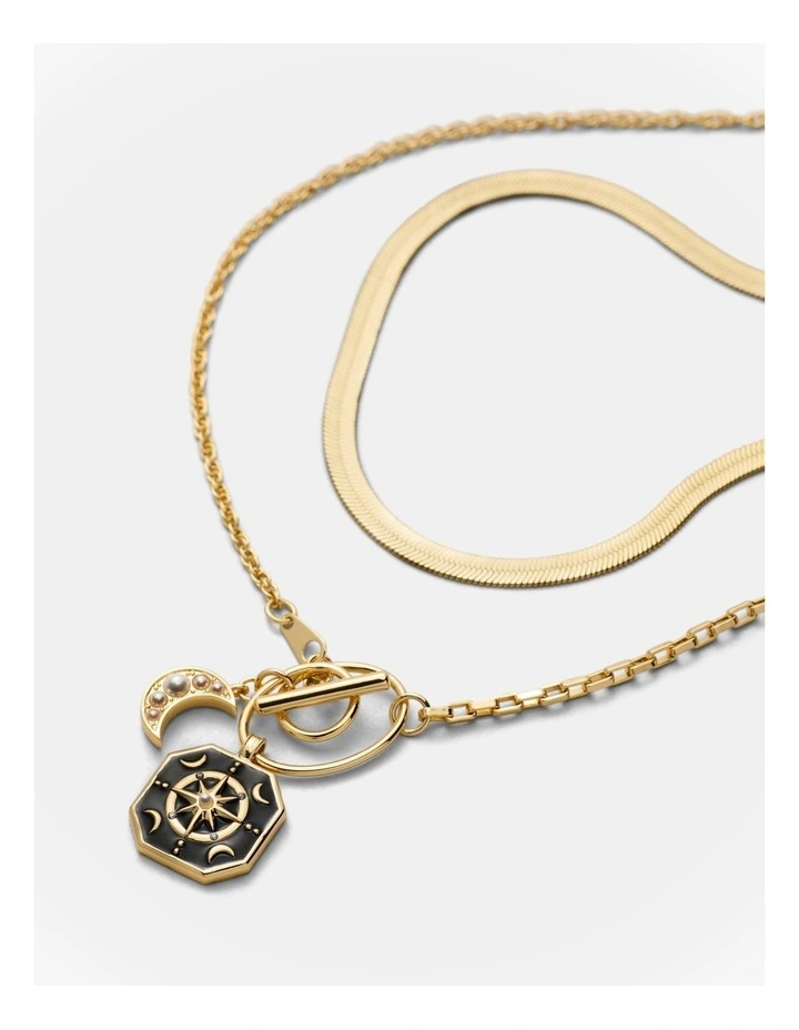 Emotional Duo Necklace in Gold image 3